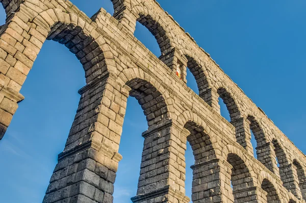 Aqueduct of Segovia at Castile and Leon, Spain — Stock Photo, Image
