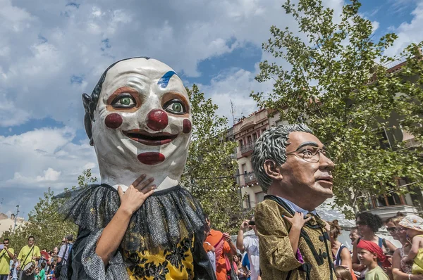 Cercavila wydajności w vilafranca del penedes festa major — Zdjęcie stockowe