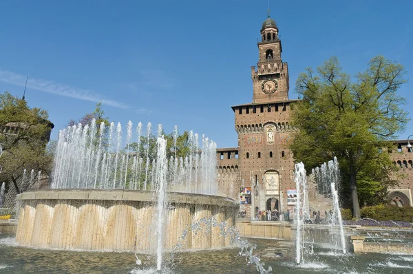 Castello sforzesco v Miláně, Itálie — Stock fotografie