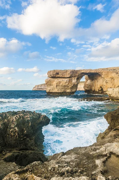 Okno Lazur w wyspy gozo, malta. — Zdjęcie stockowe