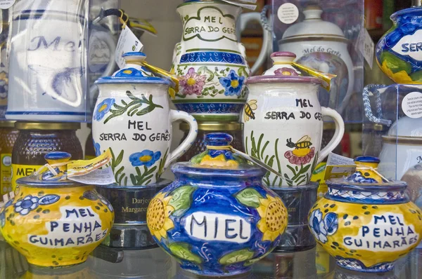 Honey jars at Porto, Portugal — Stock Photo, Image