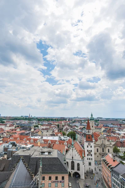 View of Munich as seen from the Neues Rathaus tower. — Stock Photo, Image