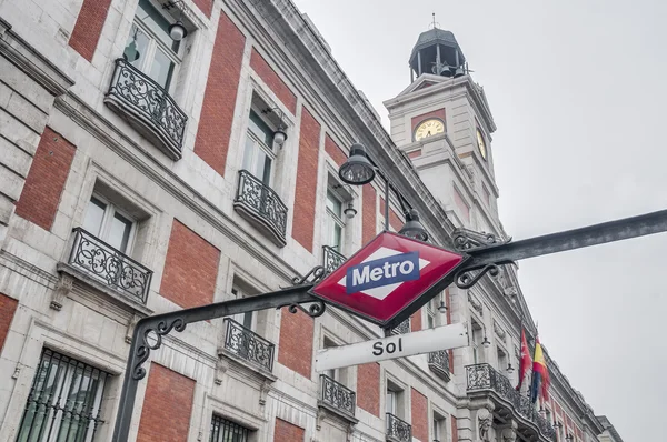 Señal de metro en Madrid, España —  Fotos de Stock