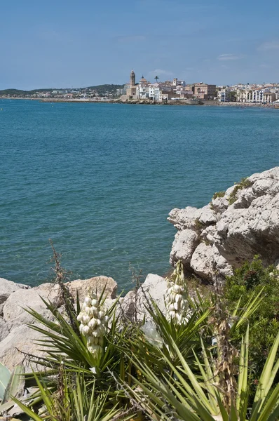 Skyline Village em Sitges, Espanha — Fotografia de Stock