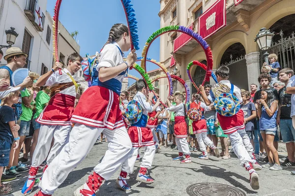 Ball de cercolets na festa major v sitges, Španělsko — Stock fotografie