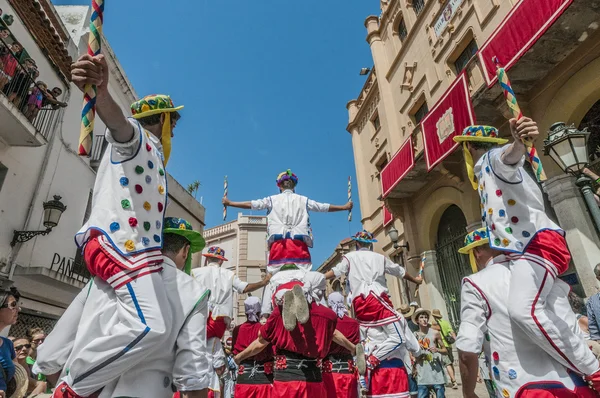 Piłka de moixiganga w festa major w sitges, Hiszpania — Zdjęcie stockowe