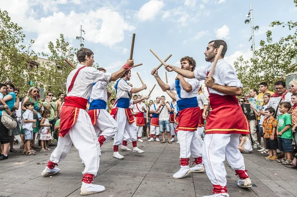 Cercavila performance within Vilafranca del Penedes Festa Major — Stock Photo, Image