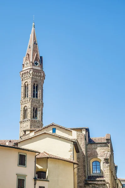 Το badia fiorentina, ένα αβαείο και εκκλησία στη Φλωρεντία, Ιταλία — Φωτογραφία Αρχείου