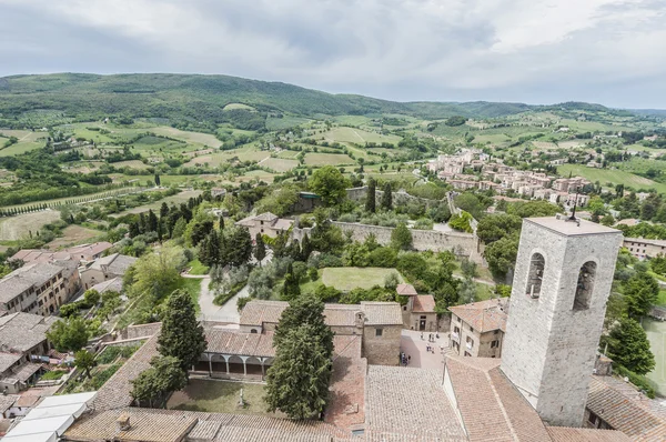 San Gimignano vista general en Toscana, Italia — Foto de Stock