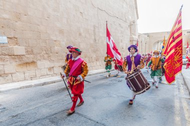 içinde Guardia törende st. jonh's cavalier, birgu, malta.