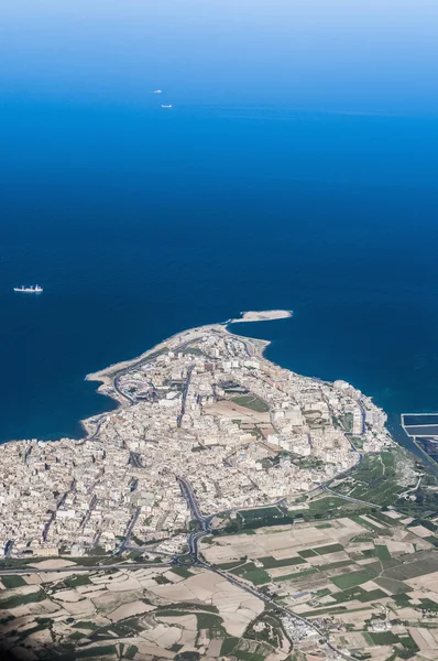 Bugibba in malta als gezien vanuit de lucht — Stockfoto