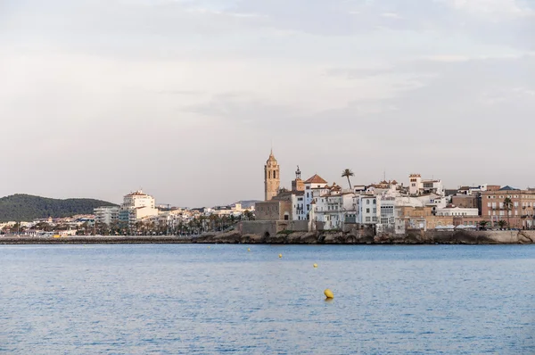 Dorfsilhouette von Sitges, Spanien — Stockfoto