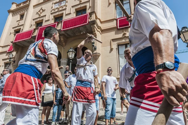 Ball de Bastons en Festa Major en Sitges, España — Foto de Stock