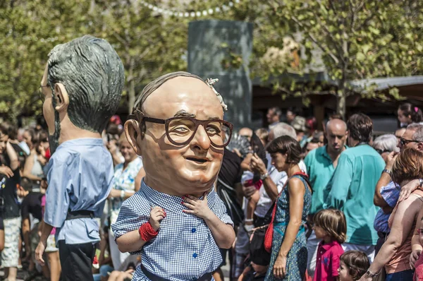 Cercavila wydajności w vilafranca del penedes festa major — Zdjęcie stockowe