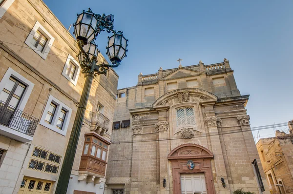 Церковь Санта-Шоластика в Витториосе (Биргу), Мальта — стоковое фото