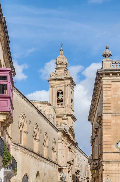 Mdina マルタでカルメル会教会 — ストック写真