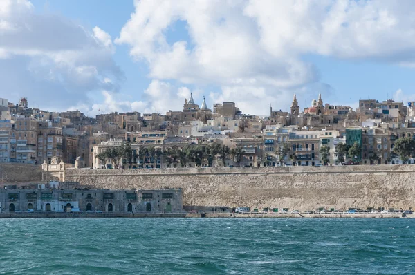 Jižní nábřeží Vallettě na Maltě — Stock fotografie