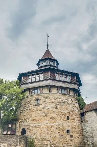 Esslingen είμαι μεγάλο πύργο του κάστρου neckar, Γερμανία — Φωτογραφία Αρχείου