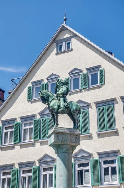 Michel kašna v esslingen am neckar, Německo — Stock fotografie