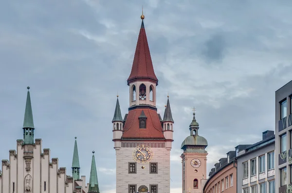 Antiguo ayuntamiento de munich, Alemania — Foto de Stock