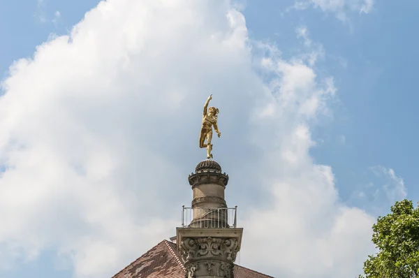 Merkür heykele schlossplatz, Almanya — Stok fotoğraf