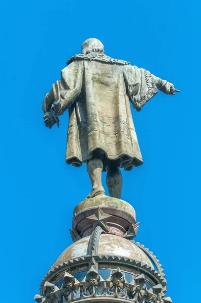 Christopher columbus pomnik w Barcelonie. — Zdjęcie stockowe