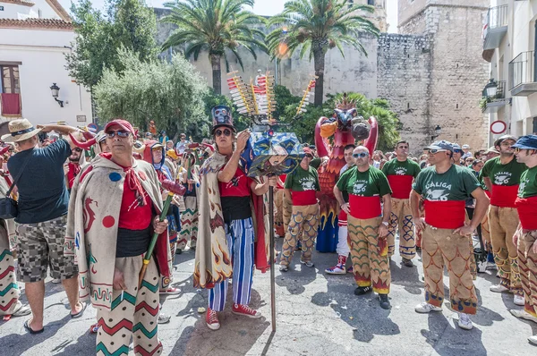 Ball de Diables na Festa Major em Sitges, Espanha — Fotografia de Stock
