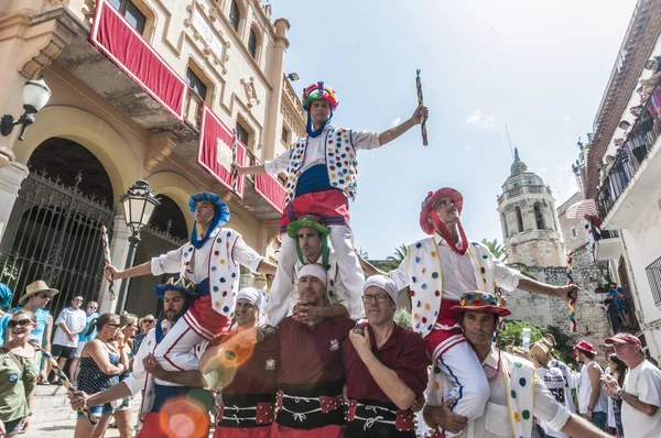 Bollen de moixiganga på festa major i sitges, Spanien — Stockfoto