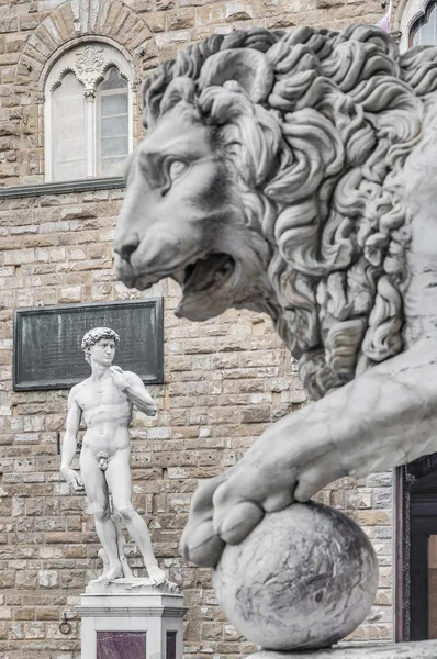 Michelangelo 's David Statue in Florence, Italië — Stockfoto