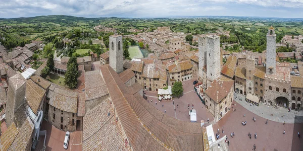 San Gimignano vista general en Toscana, Italia — Foto de Stock