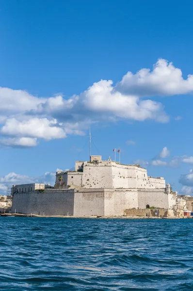 Φρούριο Αγίου angelo στο vittoriosa (birgu), Μάλτα, όπως φαίνεται από το — Φωτογραφία Αρχείου