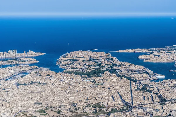 Valletta in malta aus der luft. — Stockfoto