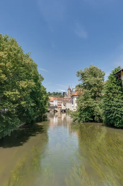 Ross neckar kanał w esslingen am neckar, Niemcy — Zdjęcie stockowe