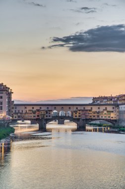 The Ponte Vecchio (Old Bridge) in Florence, Italy. clipart