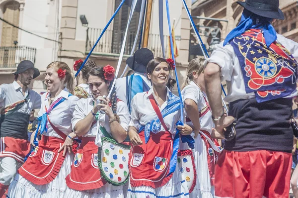 Bal de gitanes op festa major in sitges, Spanje — Stockfoto