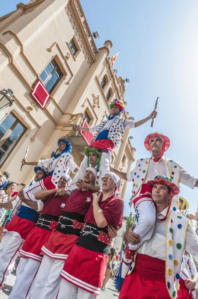 Ball de moixiganga bei festa major in sitges, spanien — Stockfoto