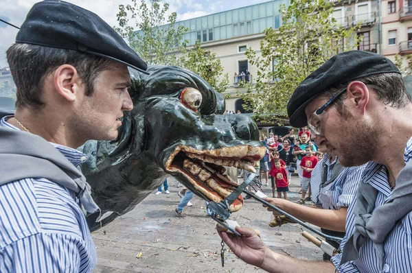 Actuación de Cercavila en Vilafranca del Penedes Festa Major —  Fotos de Stock