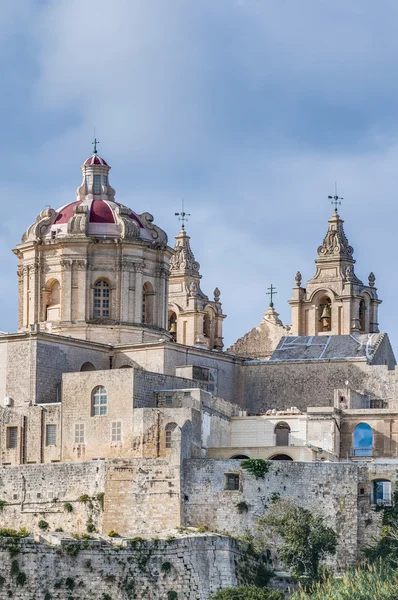 Katedra Świętego Pawła w mdina, malta — Zdjęcie stockowe