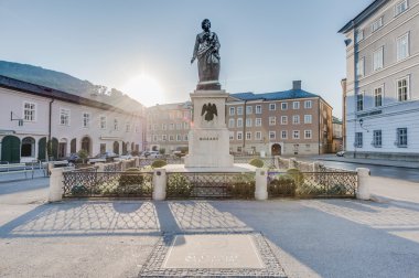 Mozart, Salzburg, Avusturya mozart Meydanı (mozartplatz) heykeli