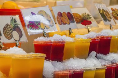 Boqueria market Barcelona, İspanya