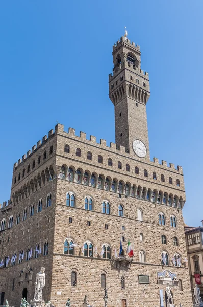 Vecchio Sarayı, Floransa, İtalya belediye binası.. — Stok fotoğraf