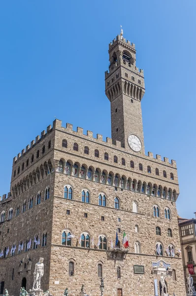 Palazzo Vecchio, ratusz we Florencji, Włochy. — Zdjęcie stockowe