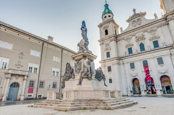 Cathedral square (Domplatz) located at Salzburg, Austria — Stock Photo, Image