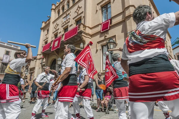 Piłka de bastons w festa major w sitges, Hiszpania — Zdjęcie stockowe