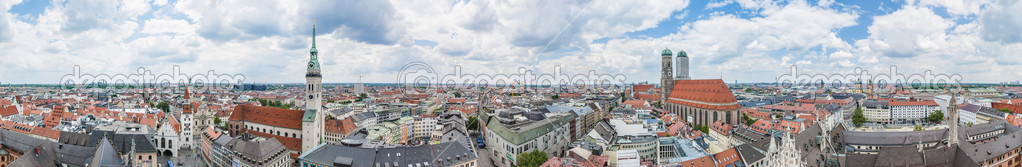 View of Munich as seen from the Neues Rathaus tower.