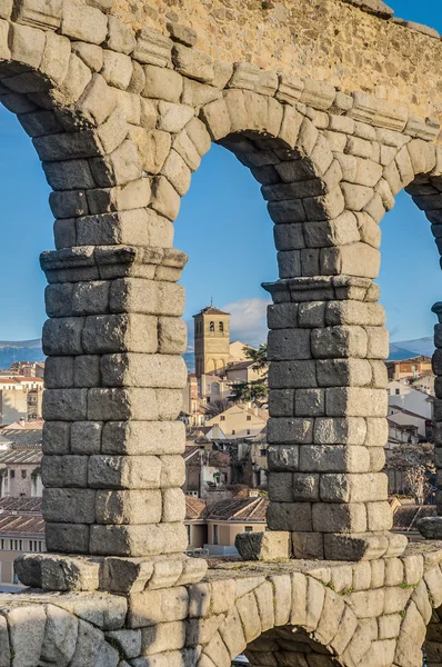 Aqueduto de Segóvia em Castela e Leão, Espanha — Fotografia de Stock