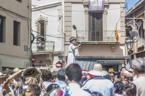 Bal de cercolets in festa major in sitges, Spanje — Stockfoto