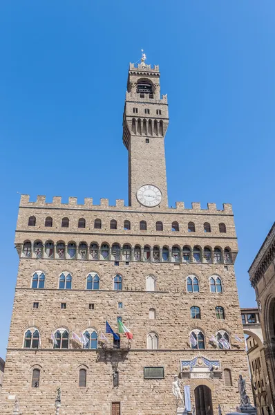 Der Palazzo Vecchio, das Rathaus von Florenz, Italien. — Stockfoto