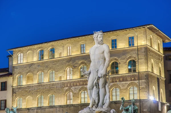 De fontein van Neptunus door ammannati in florence, Italië — Stockfoto