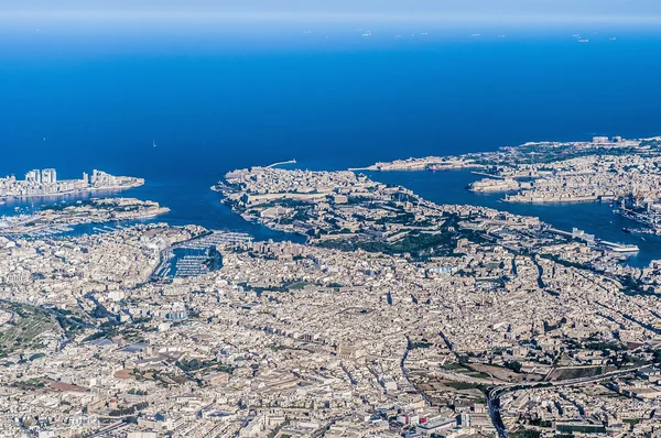 Valletta på malta sett från luften. — Stockfoto